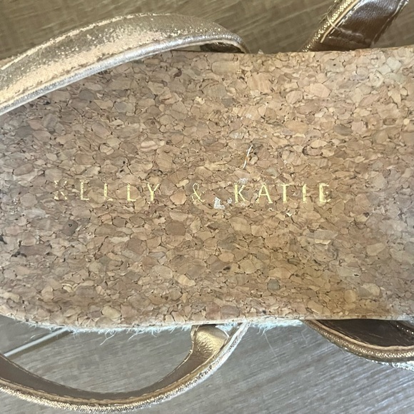 Kelly & Katie Silver Rhinestone Rose Gold Glam Shimmer Summer Sandals 8M - Picture 3 of 12